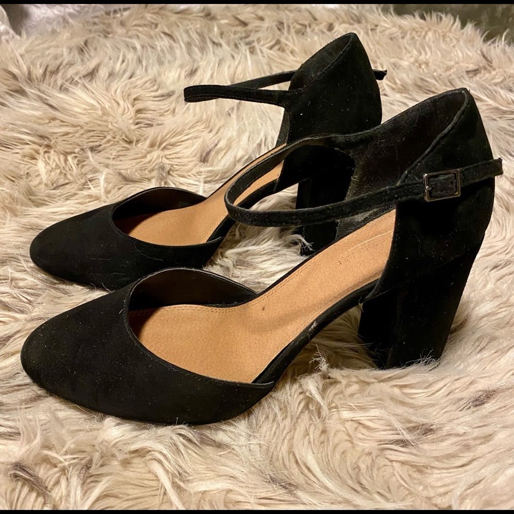 ASOS Black Block Heels (Size 11 Wide)